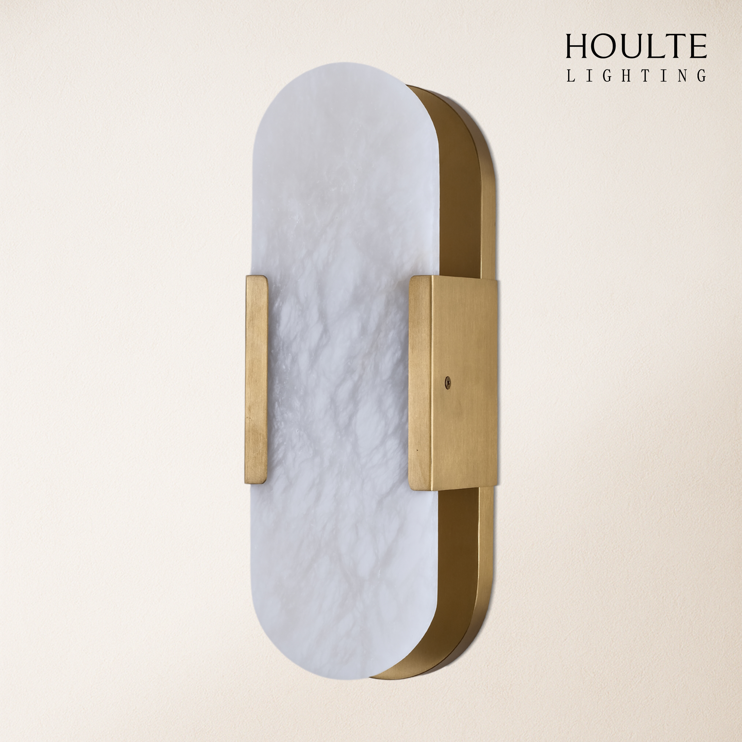 OpalEdge Alabaster Oval Wall Sconce 13.8"H