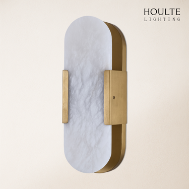 OpalEdge Alabaster Oval Wall Sconce 13.8"H