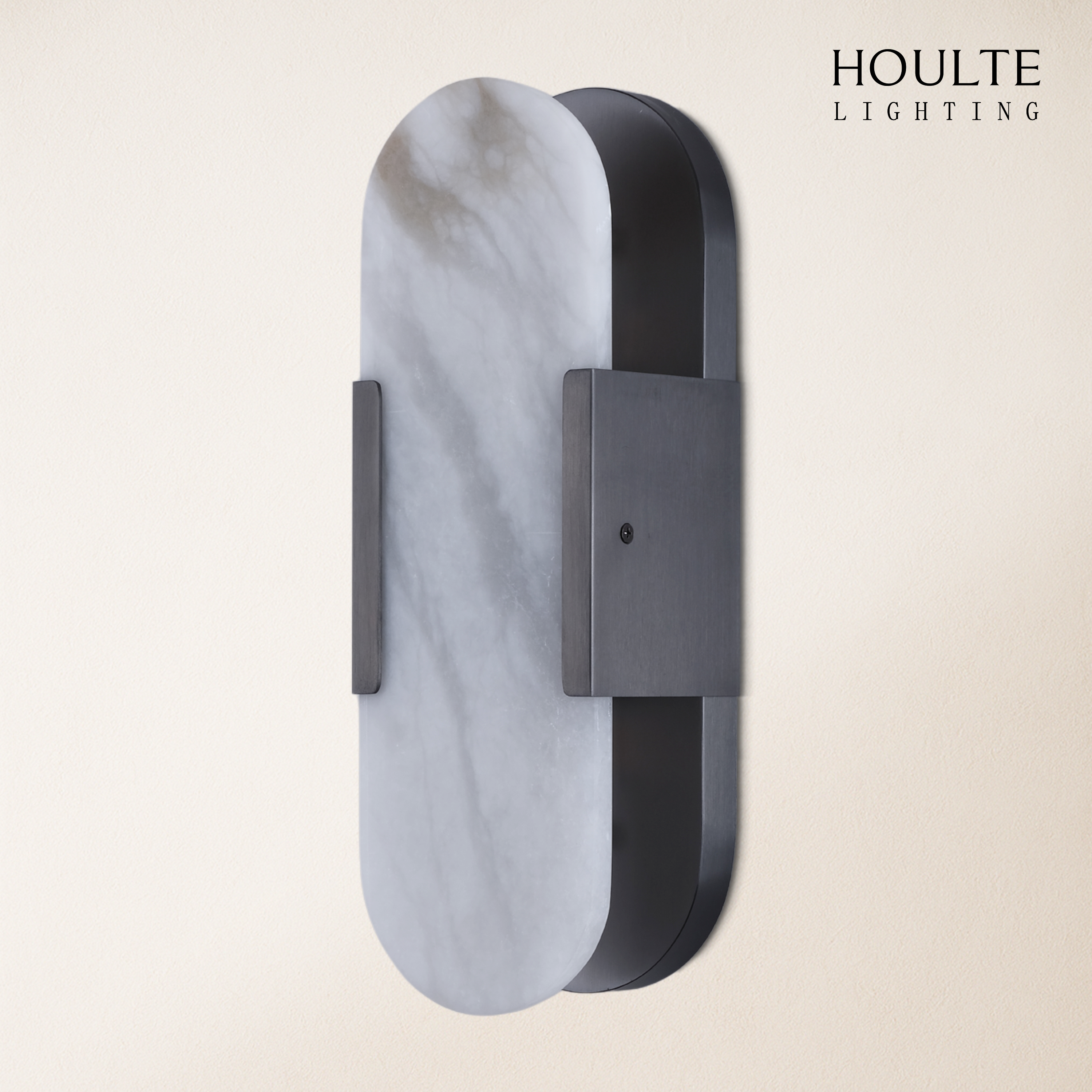 OpalEdge Alabaster Oval Wall Sconce 13.8"H