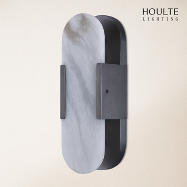 OpalEdge Alabaster Oval Wall Sconce 13.8"H