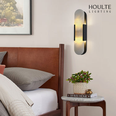 OpalEdge Alabaster Oval Wall Sconce 19.7"H