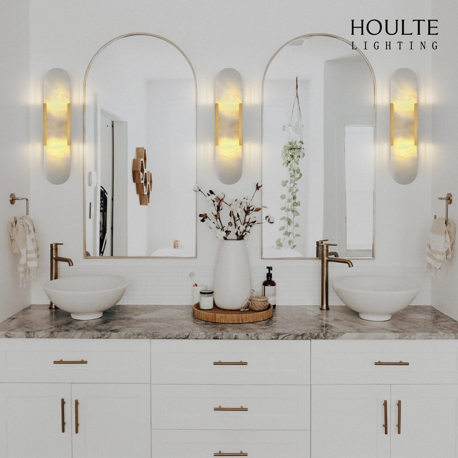 OpalEdge Alabaster Oval Wall Sconce 19.7"H