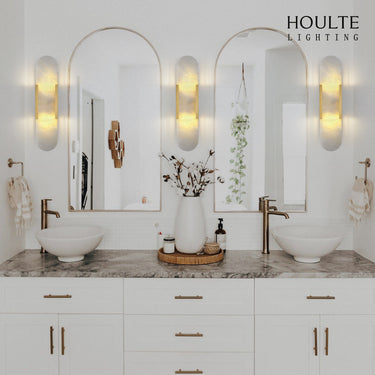 OpalEdge Alabaster Oval Wall Sconce 19.7"H