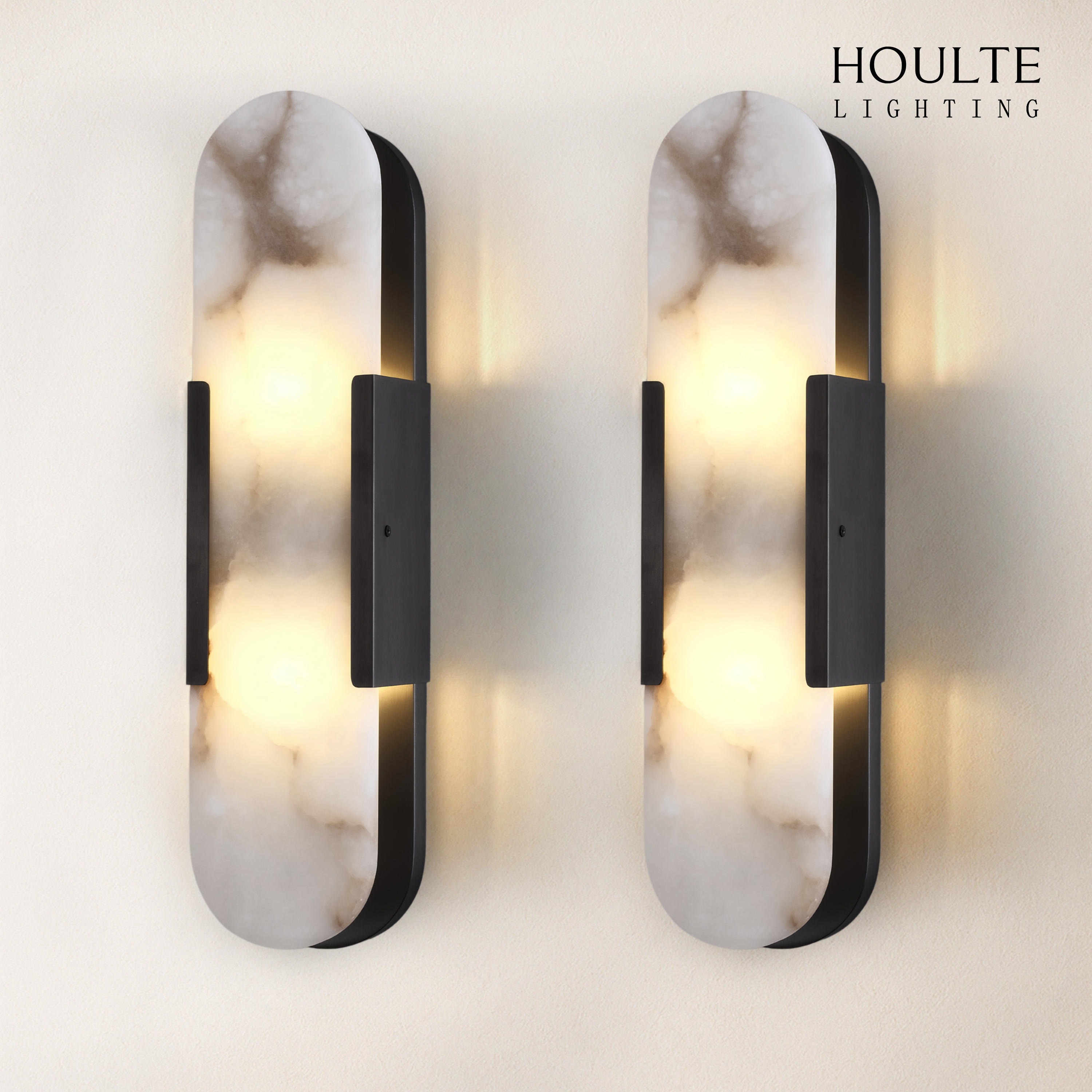 OpalEdge Alabaster Oval Wall Sconce 19.7"H