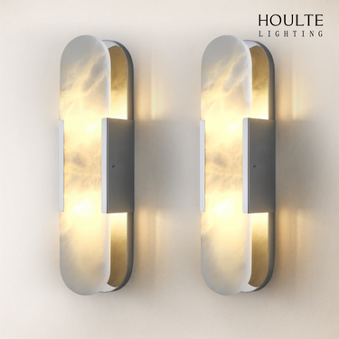 OpalEdge Alabaster Oval Wall Sconce 19.7"H