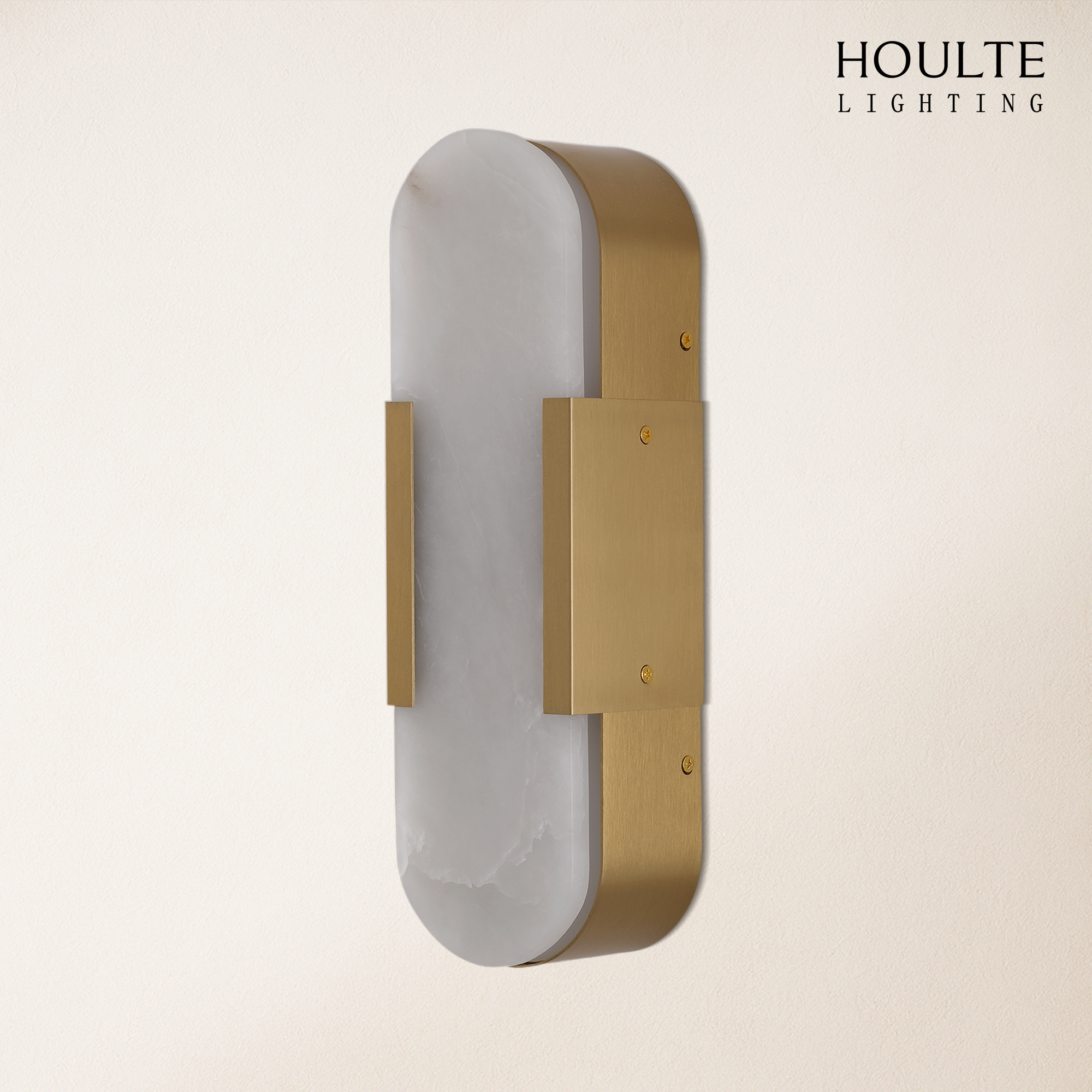 OpalEdge Alabaster Wall Sconce 13.8"H