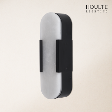 OpalEdge Alabaster Wall Sconce 13.8"H