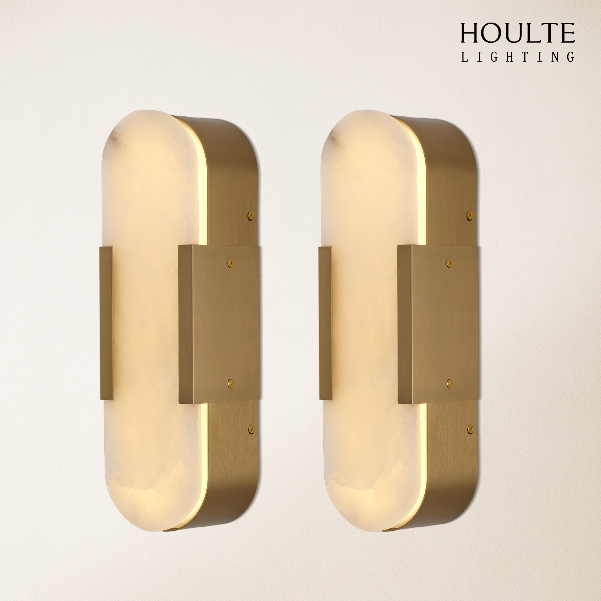 OpalEdge Alabaster Wall Sconce 13.8"H