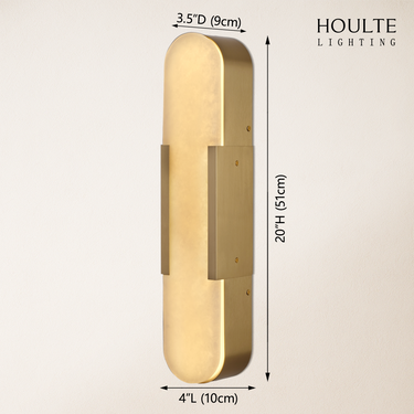 OpalEdge Alabaster Wall Sconce 20"H