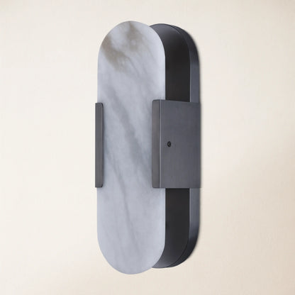 OpalEdge Alabaster Oval Wall Sconce 13.8"H