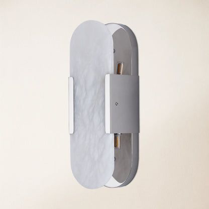 OpalEdge Alabaster Oval Wall Sconce 13.8"H