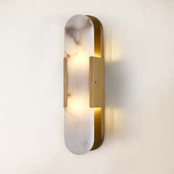 OpalEdge Alabaster Oval Wall Sconce 20