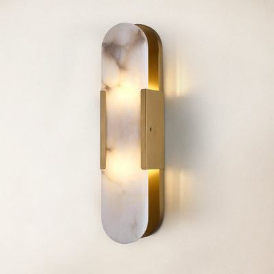 OpalEdge Alabaster Oval Wall Sconce 20"H