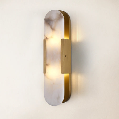OpalEdge Alabaster Oval Wall Sconce 19.7"H