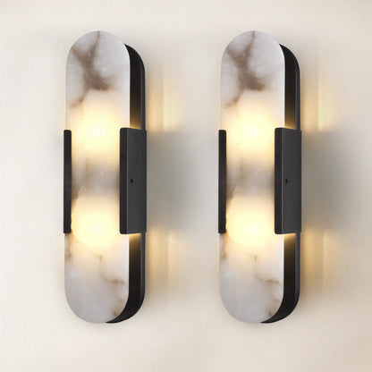 OpalEdge Alabaster Oval Wall Sconce 19.7"H