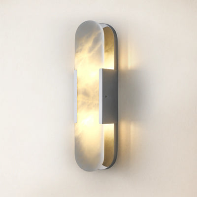 OpalEdge Alabaster Oval Wall Sconce 20"H
