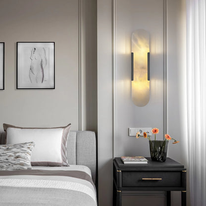OpalEdge Alabaster Oval Wall Sconce 19.7"H