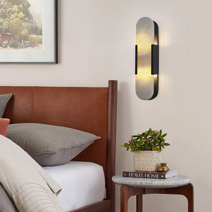 OpalEdge Alabaster Oval Wall Sconce 19.7"H