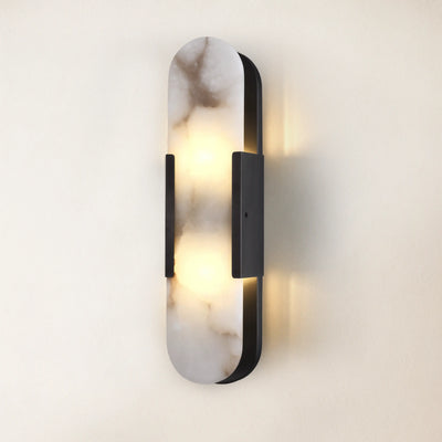 OpalEdge Alabaster Oval Wall Sconce 20"H