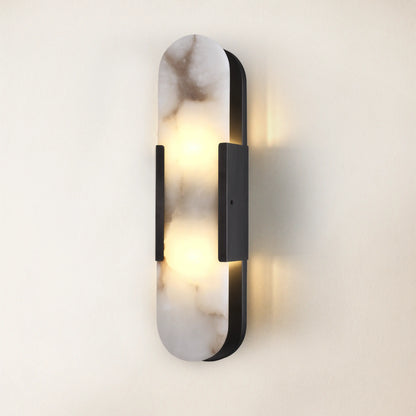 OpalEdge Alabaster Oval Wall Sconce 19.7"H