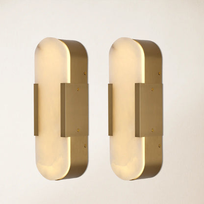 OpalEdge Alabaster Wall Sconce 13.8"H