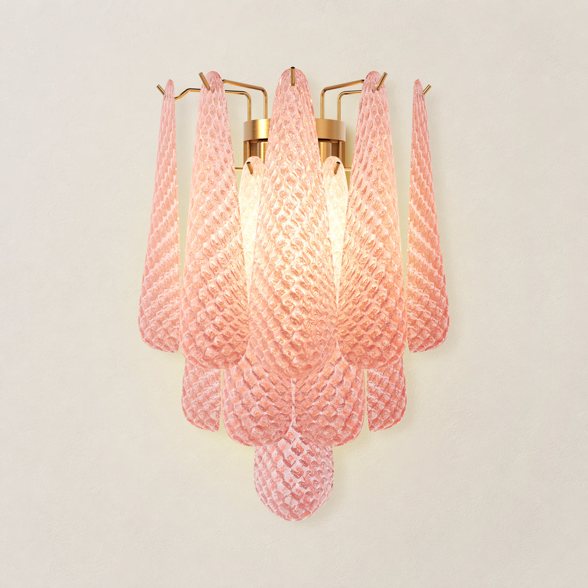 Veloria Glass Petaled Wall Sconce 12"W