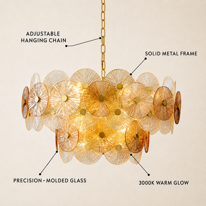 Axiora Glass Round Chandelier