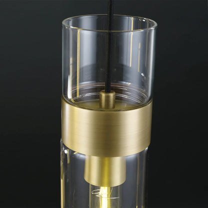 Cylora Glass Tube Pendant 3.8''H