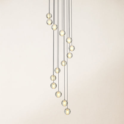 Pearl Ball Ceiling Round Chandelier 20"D