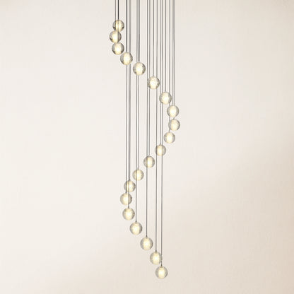 Pearl Ball Ceiling Round Chandelier 26"D