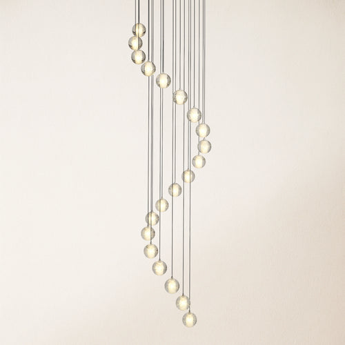 Pearl Ball Ceiling Round Chandelier 26"D