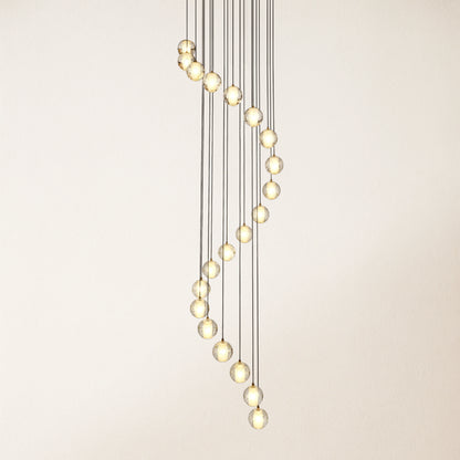 Pearl Ball Ceiling Round Chandelier 26"D