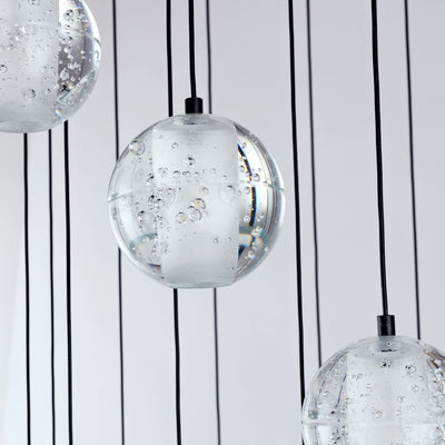 Pearl Ball Ceiling Round Chandelier 20"D
