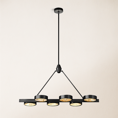 Armlo Rectangle Crystal Chandelier 54"W