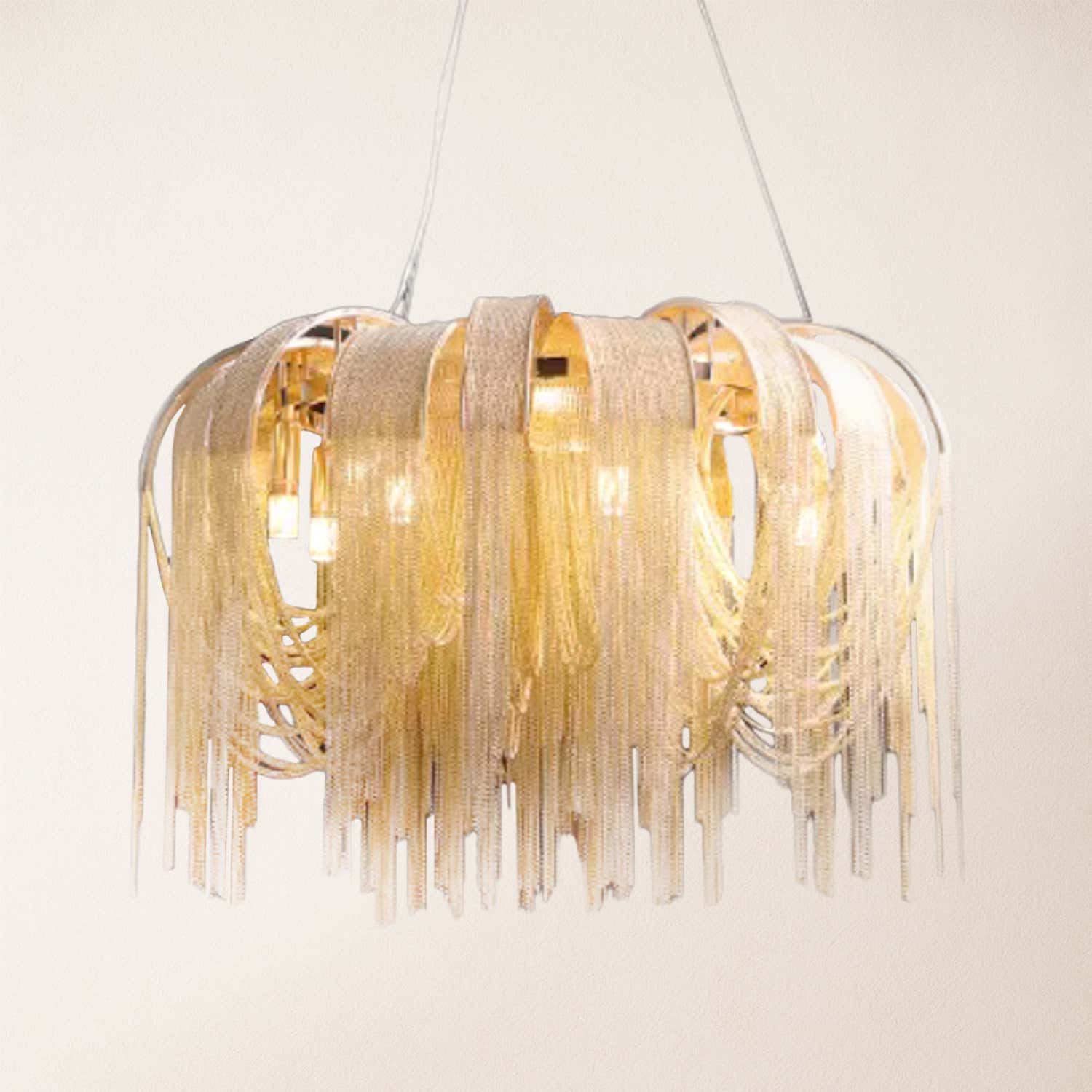 Teresa  Cadena Chain Tassel Modern Chandelier 31" D
