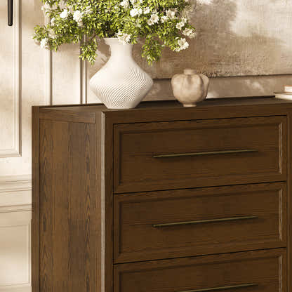 Alvar 63″ Oak 6-Drawer Chest(Set of 2)