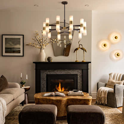 Moral Alabaster Round chandelier 33"D#Finish_Gold