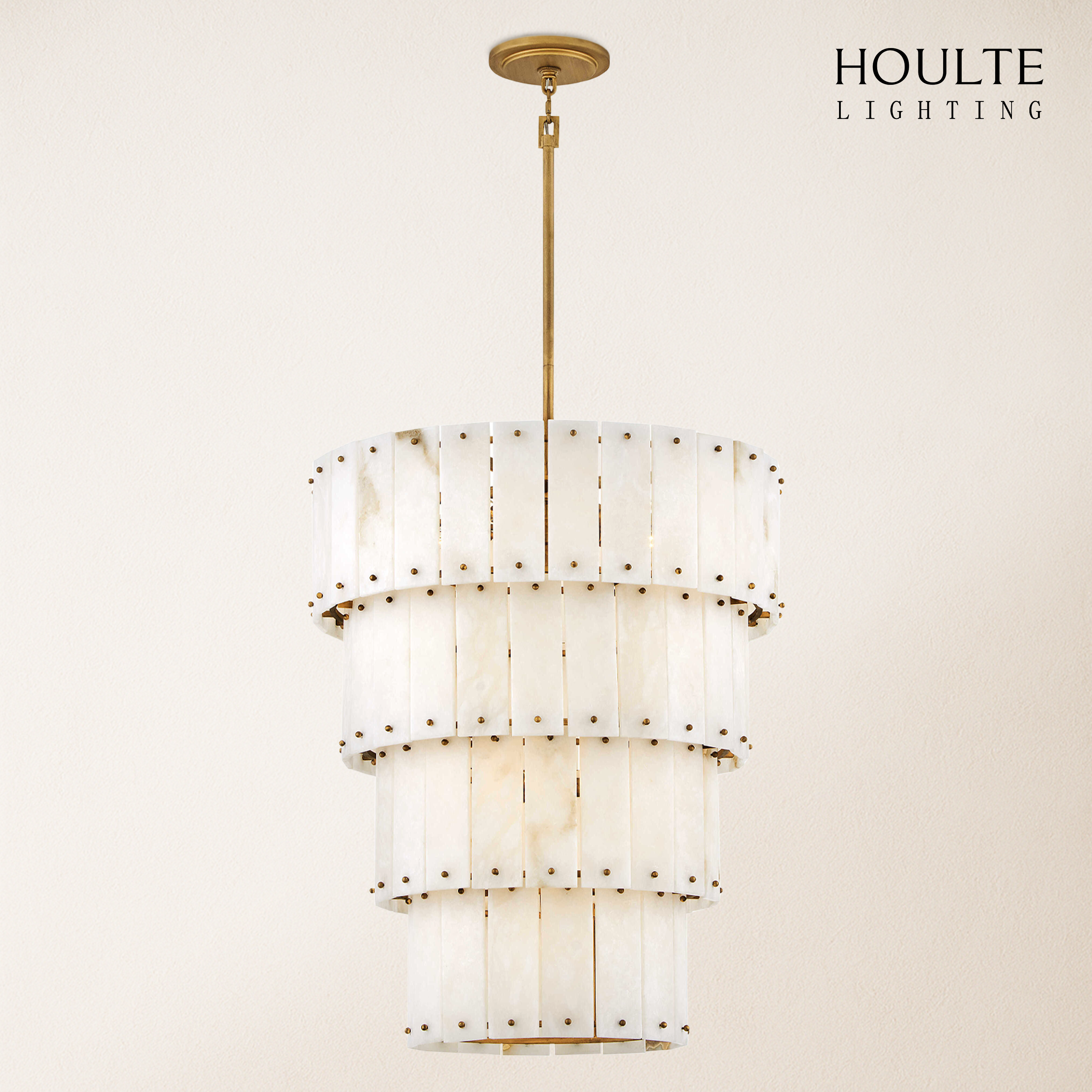 Rancho Alabaster 4-Tier Round Chandelier