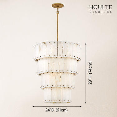 Rancho Alabaster 4-Tier Round Chandelier