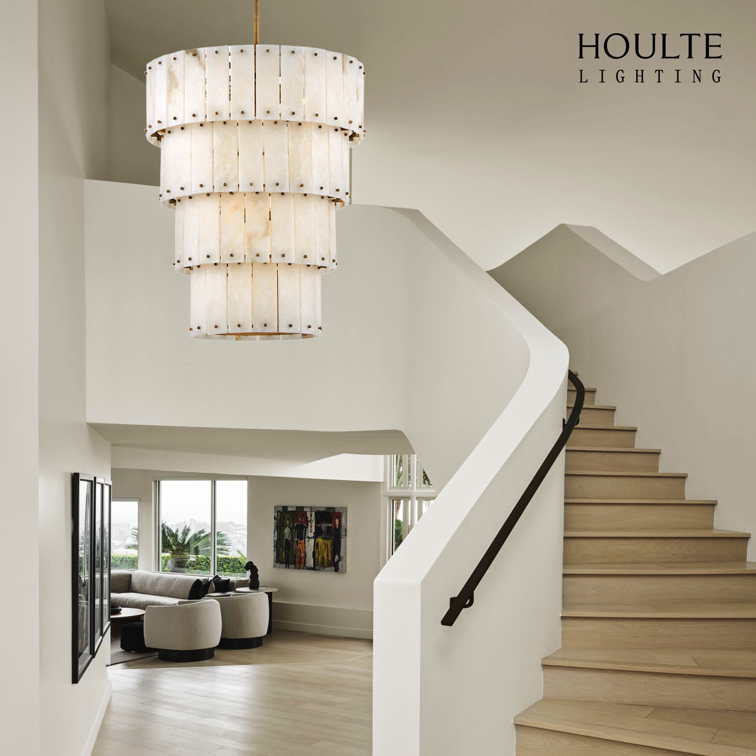 Rancho Alabaster 4-Tier Round Chandelier
