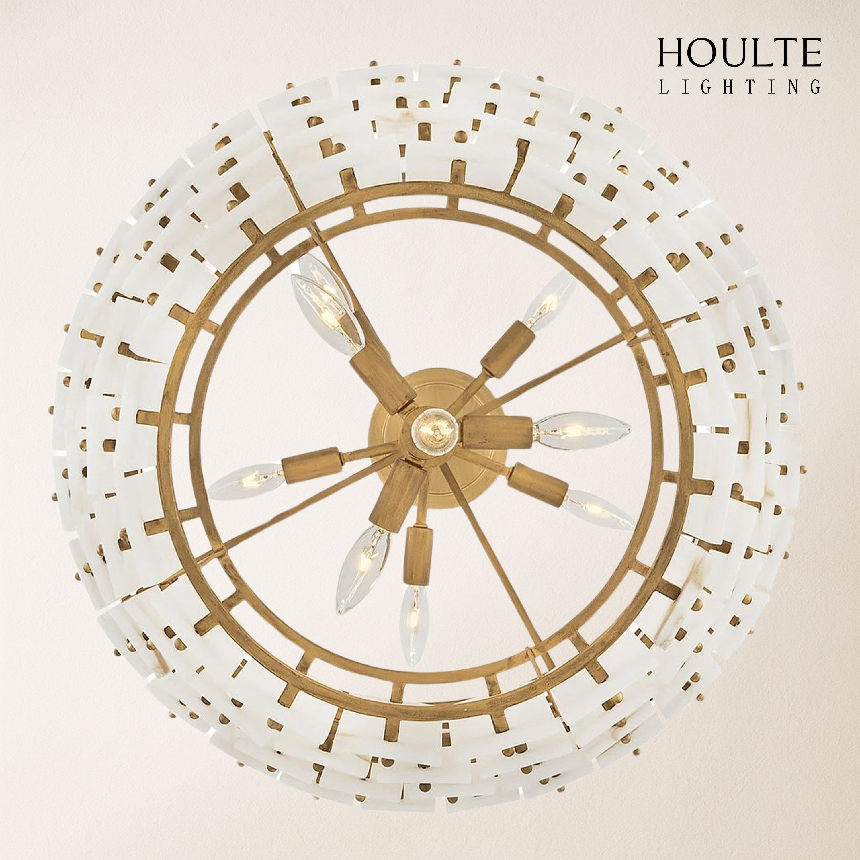 Rancho Alabaster 4-Tier Round Chandelier