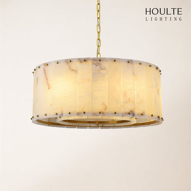 Nivislight Alabaster Round Chandelier 24"