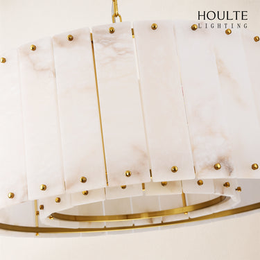 Nivislight Alabaster Round Chandelier 24"