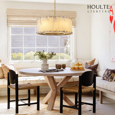 Nivislight Alabaster Round Chandelier 24"