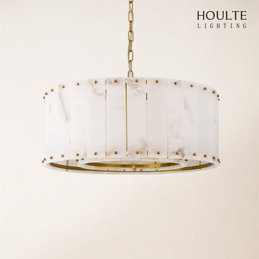 Nivislight Alabaster Round Chandelier 24"