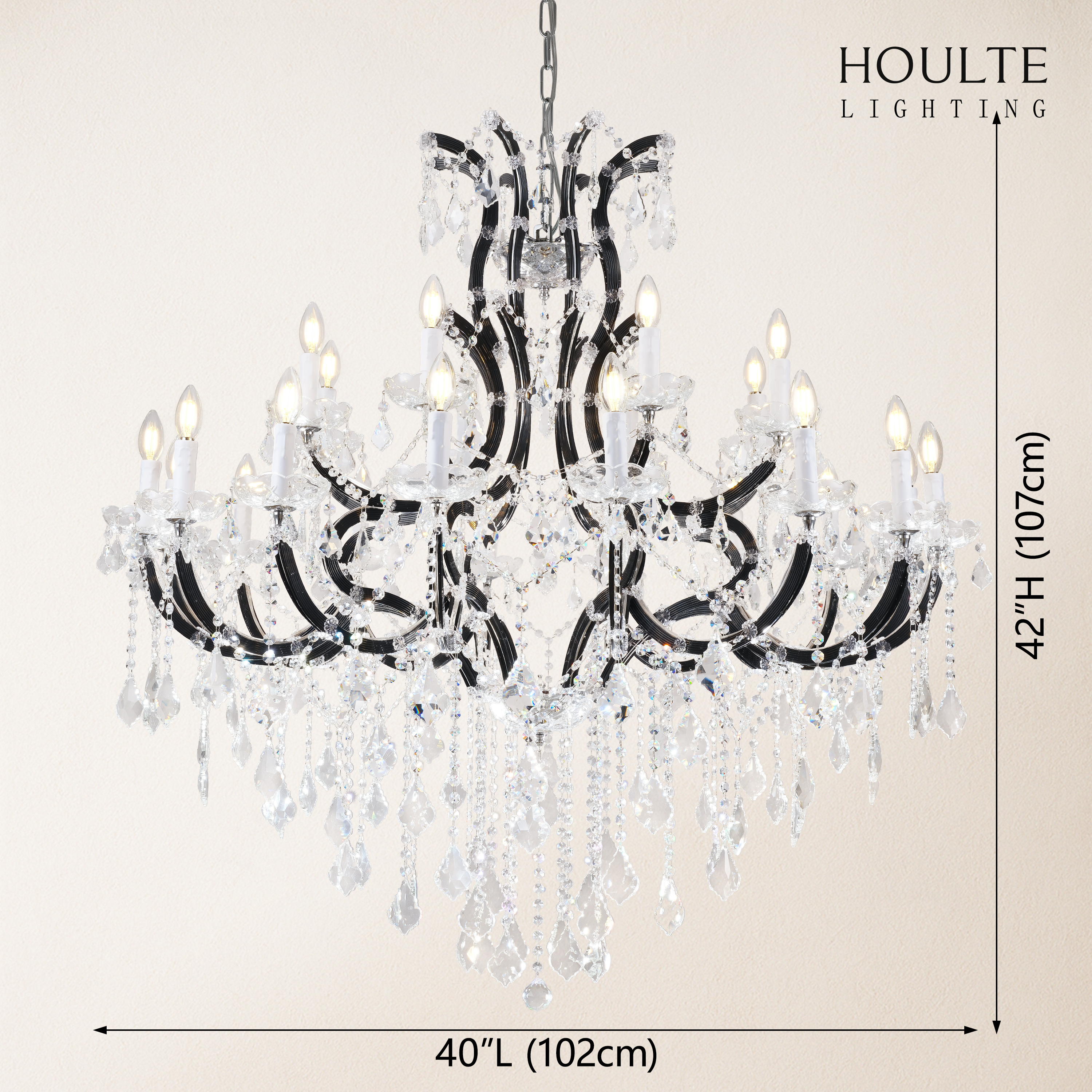 Roco Crystal Classical Round Chandelier 40"D