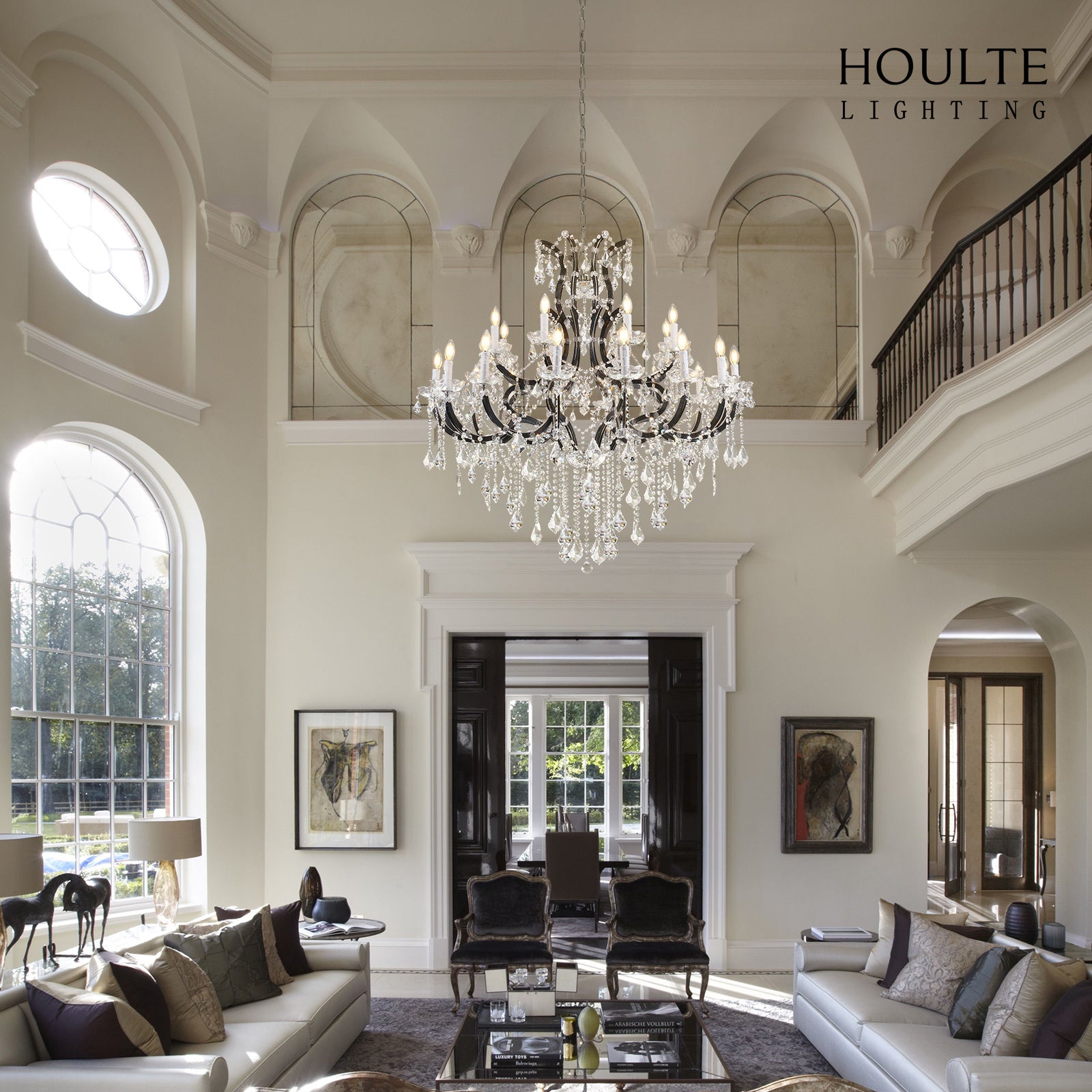 Roco Crystal Classical Round Chandelier 48"D