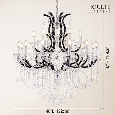 Roco Crystal Classical Round Chandelier 48"D