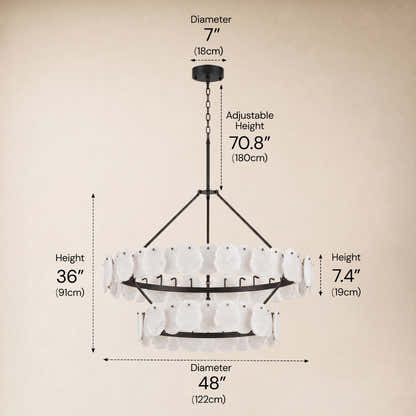 Moira Alabaster Custom Round Chandelier 48"D