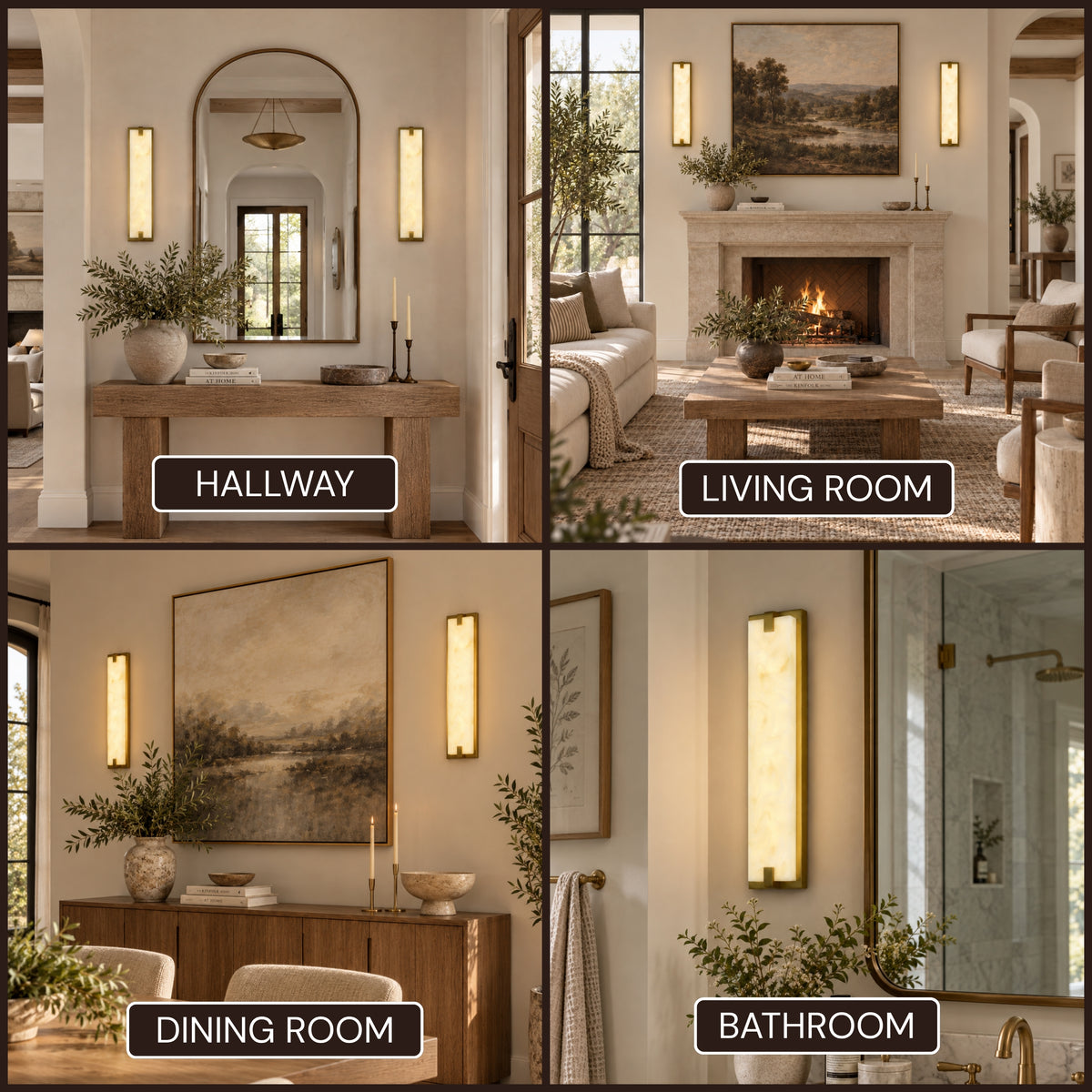 Solvian Resin Rectangular Wall Sconce 18"/24"H